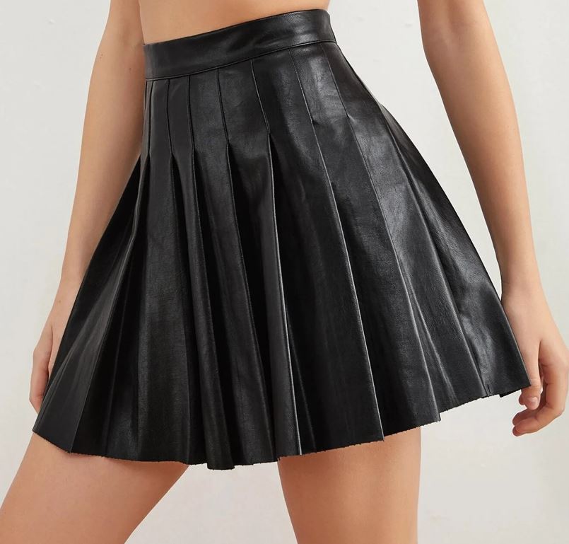Falda Negra Rotonda Mini falda corta mujer